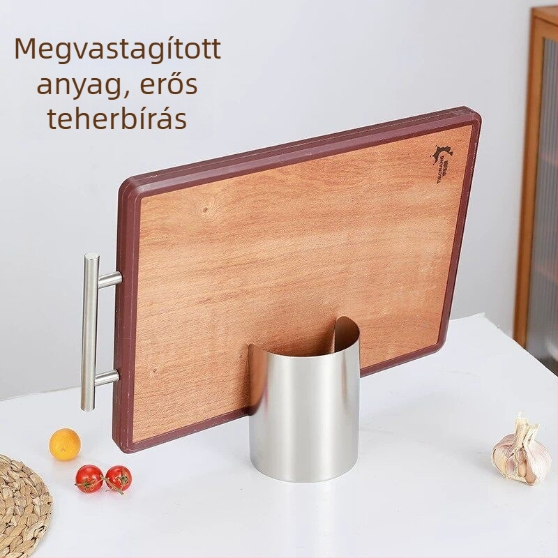 Erősített rozsdamentes acél edényfedő tartó – többfunkciós asztali tároló vágódeszkákhoz, kanálokhoz és spatulákhoz
