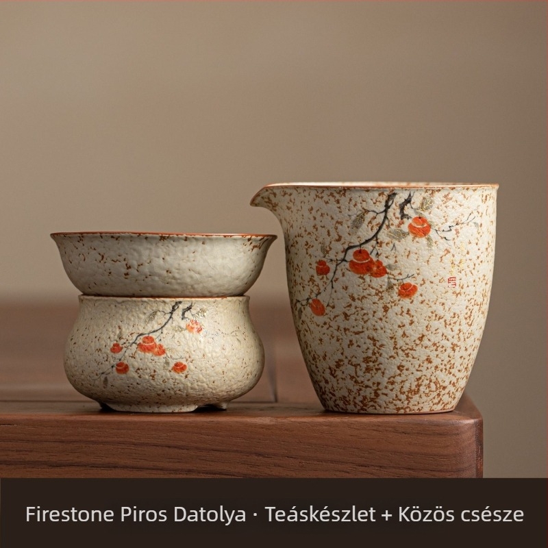 Piros Flintstone kerámia teafilter otthoni használatra, tealevél-szűrő, teafőző szűrő, teát elválasztó