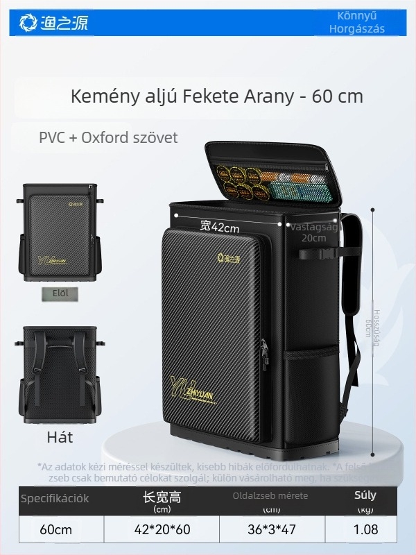 Kemény héjú horgász ülő-hátizsák, vödörrel és könnyű, multifunkcionális Source of Fishing