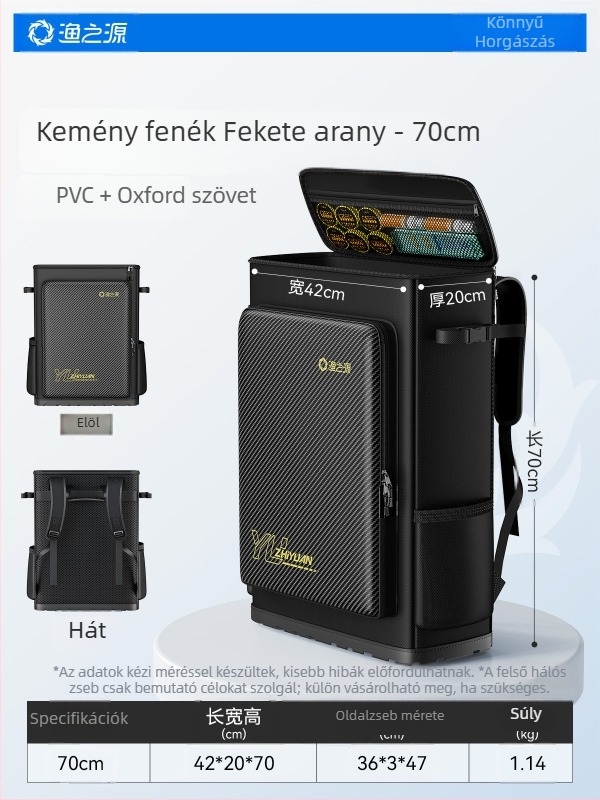 Kemény héjú horgász ülő-hátizsák, vödörrel és könnyű, multifunkcionális Source of Fishing
