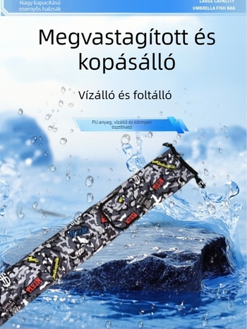 Összecsukható Oxford vászon táska horgászbotokhoz, nagy kapacitású, esernyő- és felszerelés tároló, hordozható
