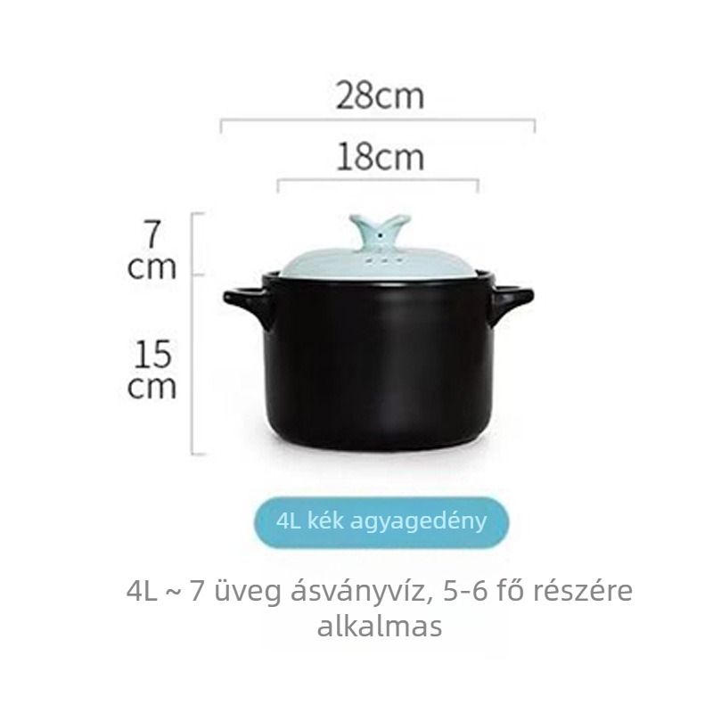 Gázfőzésre szánt kerámia fazék – pörköltekhez és levesekhez