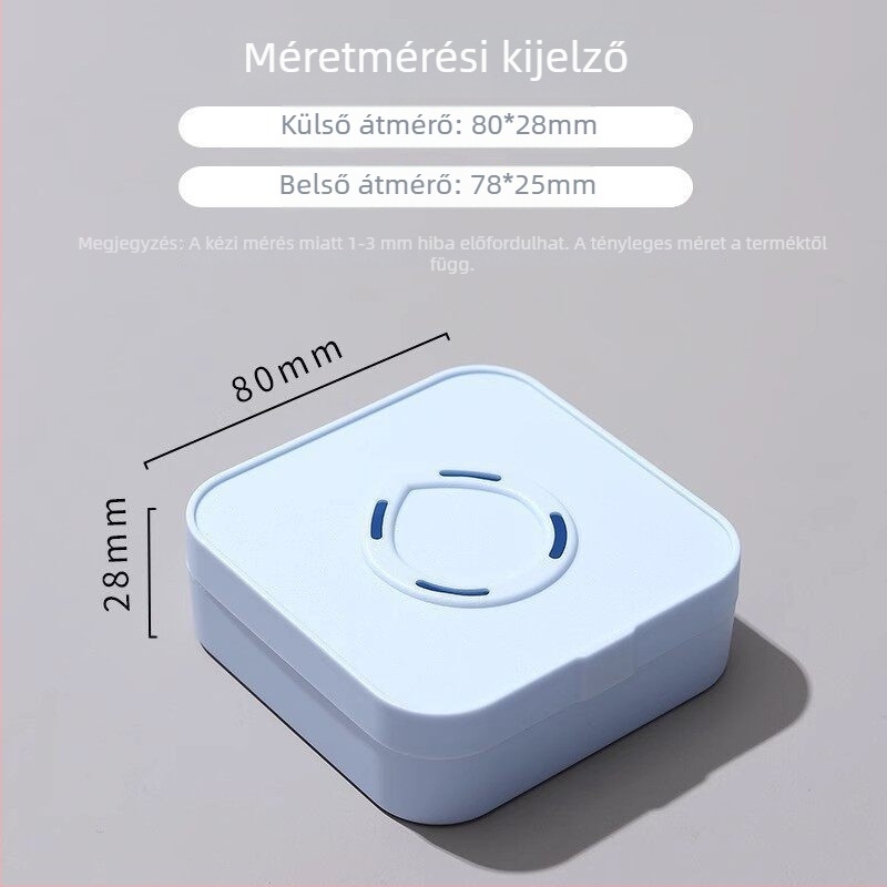 Púder puff tároló doboz fedéllel – légáteresztő, porálló sminkszivacsokhoz