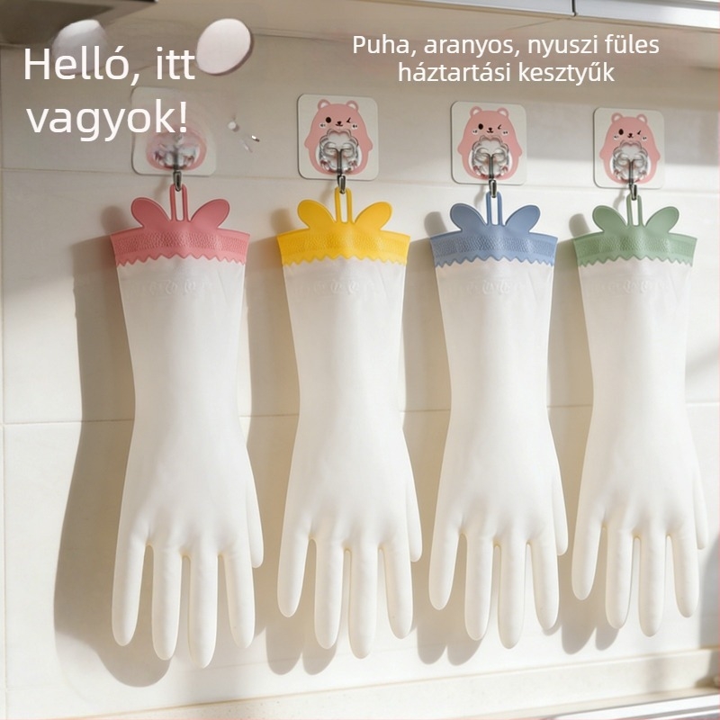 PVC konyhai kesztyűk mosogatáshoz – vízálló, kopásálló, csúszásmentes, háztartási használatra