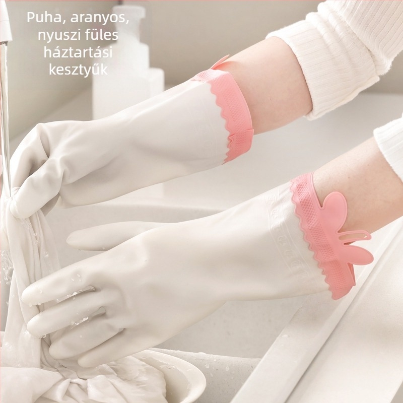 PVC konyhai kesztyűk mosogatáshoz – vízálló, kopásálló, csúszásmentes, háztartási használatra