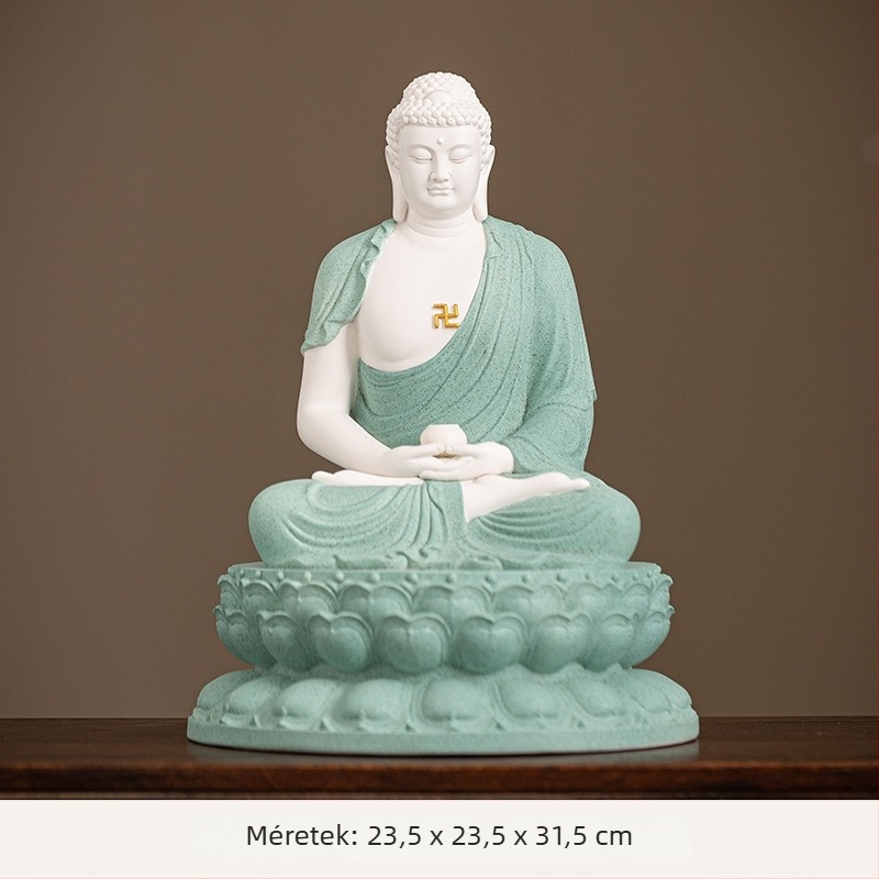 Kerámia Buddha szobor: Sakyamuni, Vairocana és Amitábha otthoni oltárhoz