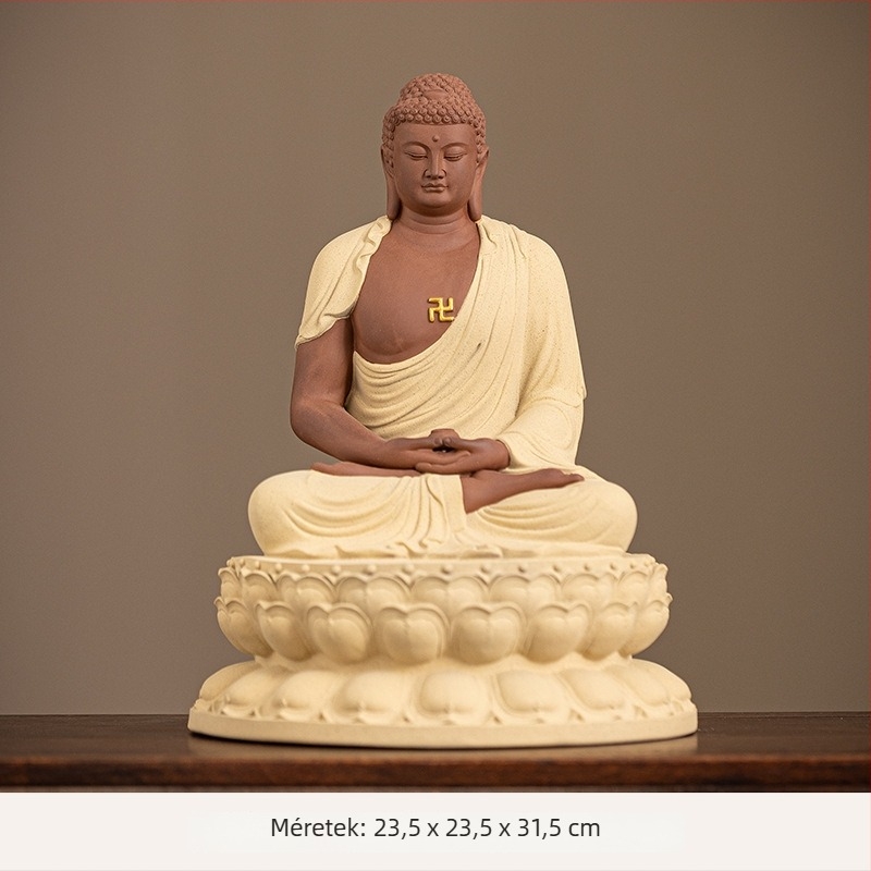 Kerámia Buddha szobor: Sakyamuni, Vairocana és Amitábha otthoni oltárhoz