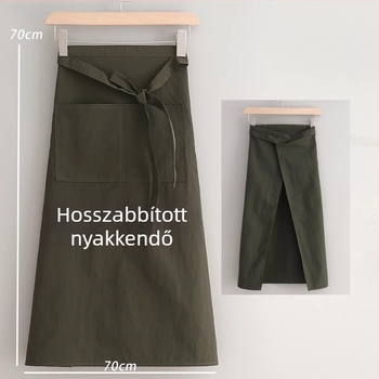 Férfi félhosszú kötény szakácsoknak, vízálló, konyha és cateringhez, munkaruházat, logóval ellátva