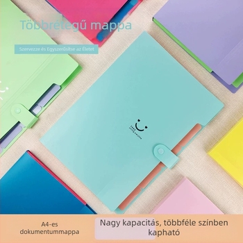 Smile A4 akkordeon mappa vizsgadolgozatok rendezésére, tantárgyalapú tanulói mappa, testreszabható diák irodai mappa