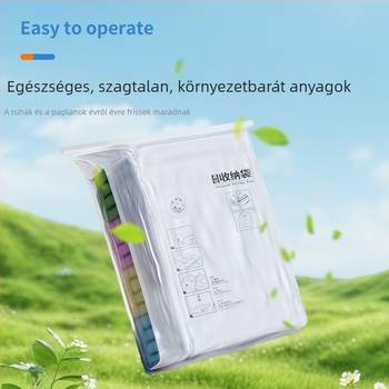 Vákuumos tömörítő zsák ruhákhoz és paplanokhoz, vastított kivitel, nagy kapacitás, nedvességálló otthoni használatra, elektromos pumpával