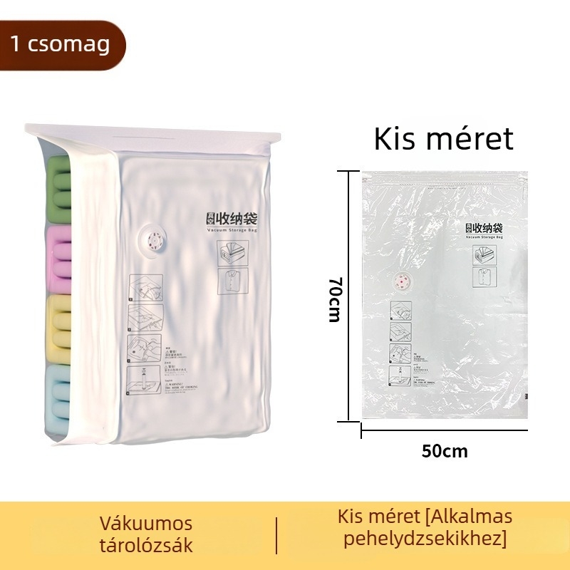 Vákuumos tömörítő zsák ruhákhoz és paplanokhoz, vastított kivitel, nagy kapacitás, nedvességálló otthoni használatra, elektromos pumpával