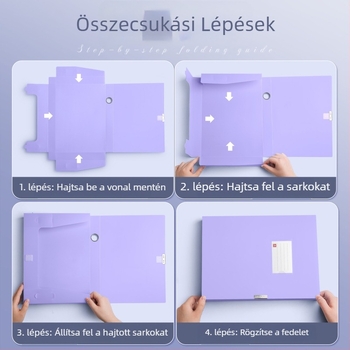 Morandi színű nagy kapacitású irattartó doboz, reversibilis, A4