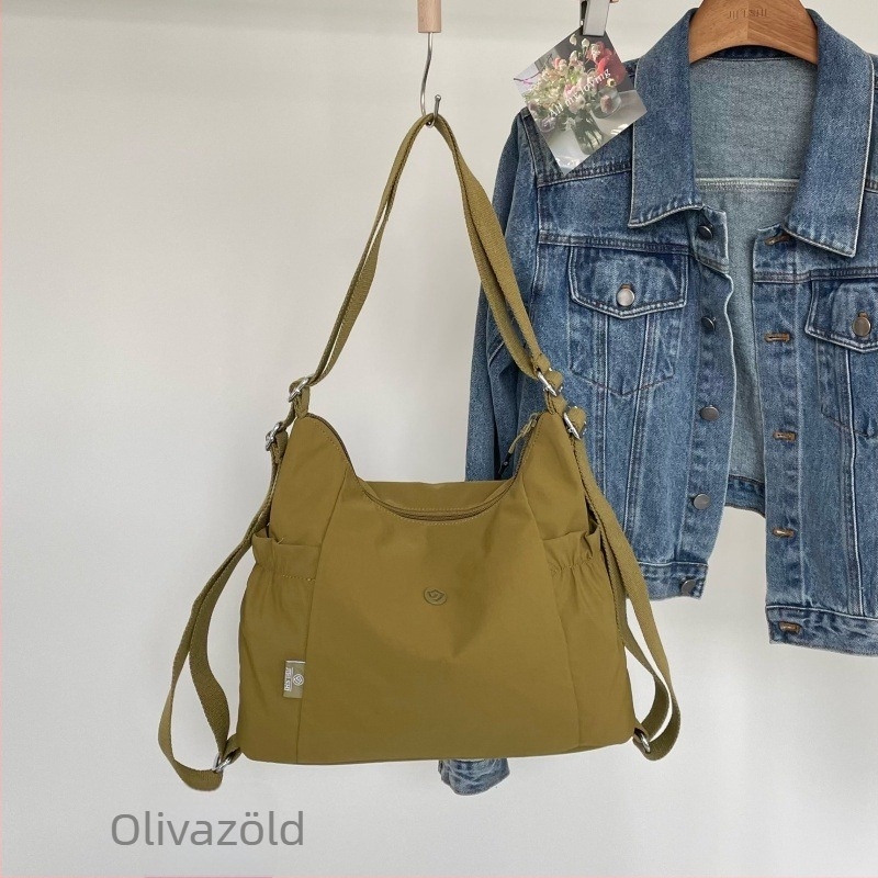 Nylon női táska, nagy kapacitású, mindennapi stílus, több hordozási mód (tote, váll, crossbody, hátizsák)