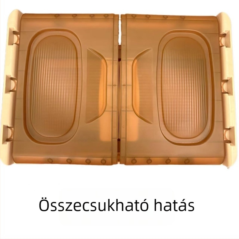 Extra nagy, egyetlen rétegű műanyag ruhásszekrény tároló doboz, összecsukható, nagy kapacitású