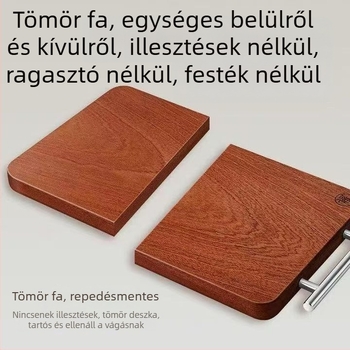 Ebonyfa vágódeszka, tömörfa konyhai deszka, természetes repedésálló
