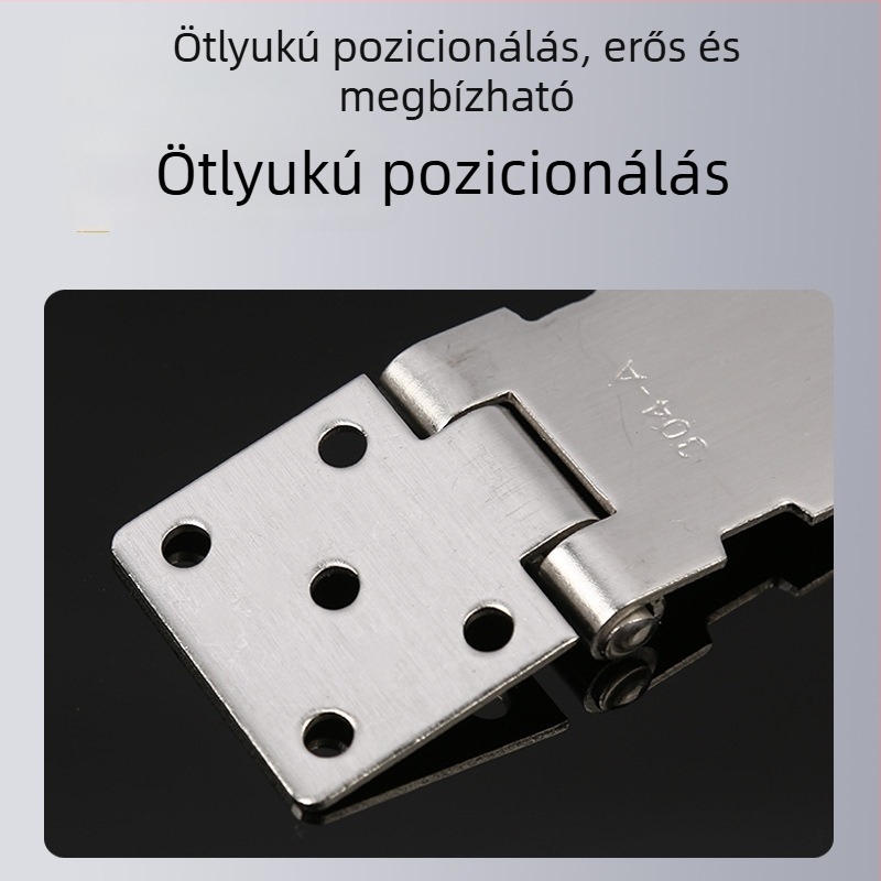 Rozsdamentes acél ajtóhasp, vastag zárócsap, kulcszárral, ajtók és ablakok, háztartási használatra
