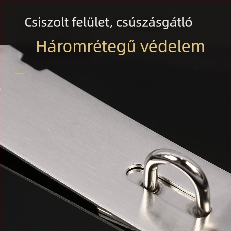 Rozsdamentes acél ajtóhasp, vastag zárócsap, kulcszárral, ajtók és ablakok, háztartási használatra