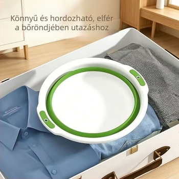 Összecsukható, kiemelhető műanyag mosómedence, extra nagy méret, otthoni használatra, babafejmosáshoz, ruhamosáshoz, szabadtéri utazásokhoz, diákok számára hordozható