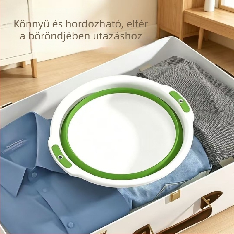 Összecsukható, kiemelhető műanyag mosómedence, extra nagy méret, otthoni használatra, babafejmosáshoz, ruhamosáshoz, szabadtéri utazásokhoz, diákok számára hordozható