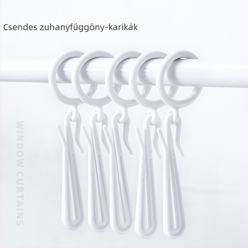 KM Japán stílusú zuhanyfüggöny gyűrűk, kerek kampók, függesztő gyűrűk, függöny kiegészítők, 16 darabos készlet, modell 323AAD