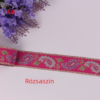 Színes etnikai jacquard szalag függönyökhöz és Hanfu hímző kiegészítőkhöz