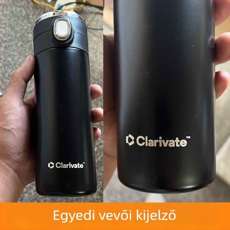 Intelligens hőszigetelt pohár nőknek, diákoknak tervezett rozsdamentes acélból, hordozható autóban, kreatív mini borsó formájú pohár