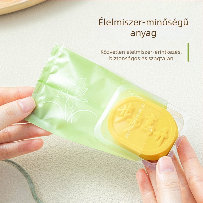 Mungbab sütemény csomagoló tasakok, gépi zárású, átlátszó, egyenként csomagolt, vastagított mini dobozok sütéshez
