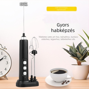 Kézi USB-töltésű elektromos mixer — mini tojáskeverő, tejhabosító és sütésre