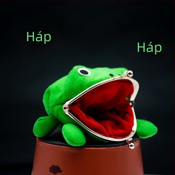 Béka plüss pénztárca