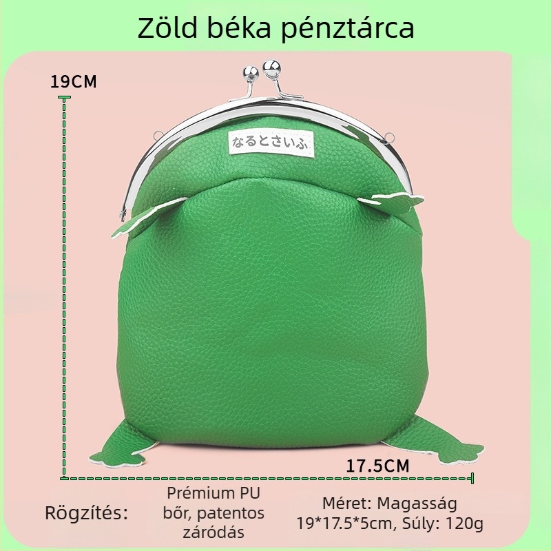 Béka plüss pénztárca