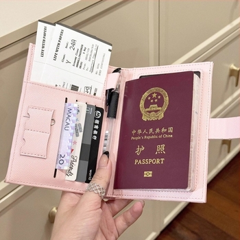 Útlevél-tartó és pénztárca egyben, koreai stílus, minimalist, külföldi utazásokhoz, útlevél- és nyugta-tároló, női modell, könnyű és kompakt