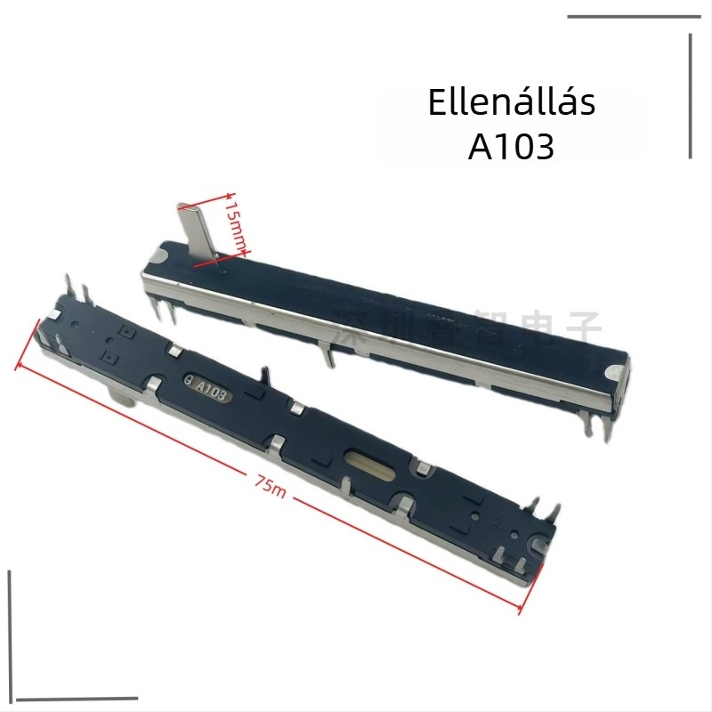 75 mm-es sztereó kétcsatornás faderpotenciométer Yamaha keverőhöz A10KB10KB