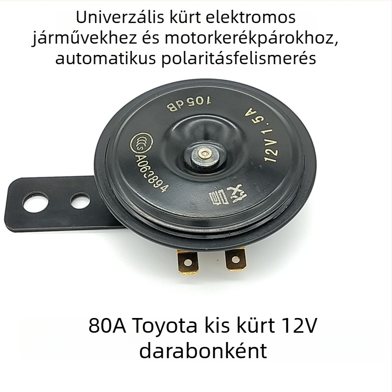 12V szimfonikus kürt motorkerékpárhoz, réz huzalos hangtekercs és mangán acél membrán