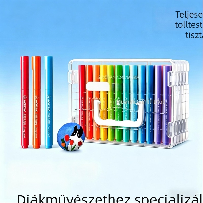 Gyerekeknek szóló puha heggyel rendelkező akrilfilc, mosható, fedő színű és rétegezhető, akvarell tollak a rajzoláshoz