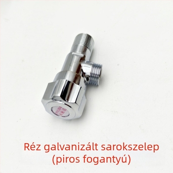 Réz sarokszelep bojler és WC csatlakoztatásához, elektroplakkal bevont felület, falba süllyeszthető
