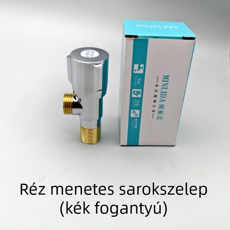 Réz sarokszelep bojler és WC csatlakoztatásához, elektroplakkal bevont felület, falba süllyeszthető