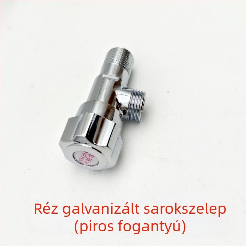 Réz sarokszelep bojler és WC csatlakoztatásához, elektroplakkal bevont felület, falba süllyeszthető