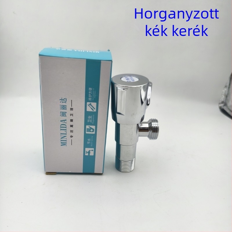 Réz sarokszelep bojler és WC csatlakoztatásához, elektroplakkal bevont felület, falba süllyeszthető