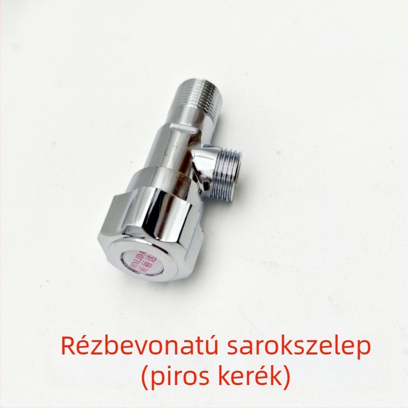 Réz sarokszelep bojler és WC csatlakoztatásához, elektroplakkal bevont felület, falba süllyeszthető