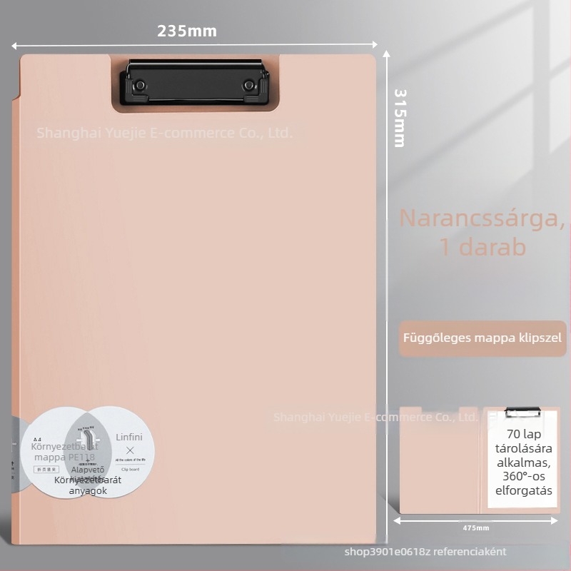 Deli PE117 A4 klipboard, kemény írófelület, műanyag kivitel, A3 konferenciás mappa