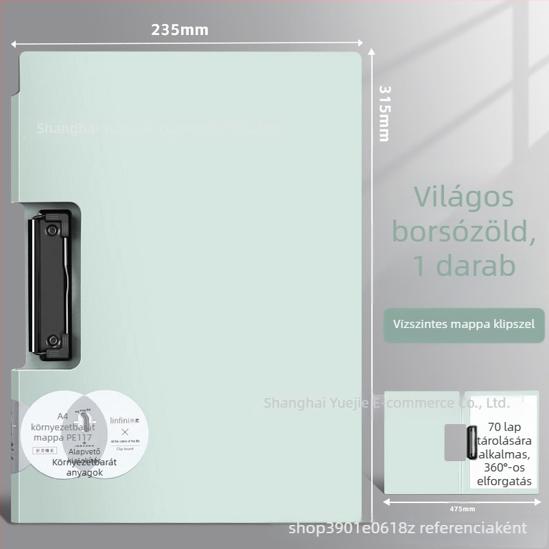 Deli PE117 A4 klipboard, kemény írófelület, műanyag kivitel, A3 konferenciás mappa