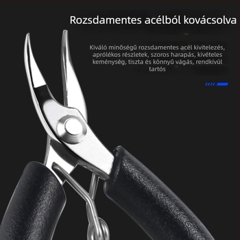 Mini ékszerfogó rozsdamentes acélból, fin, csúszásmentes, fogak nélkül, kerek orr, diagonális vágás, hegyes orr, huzal tekerés DIY