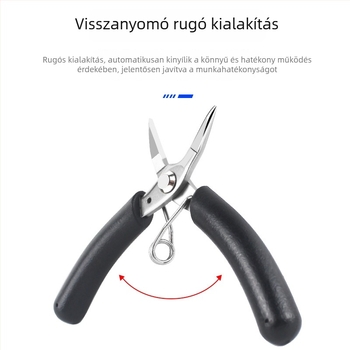 Mini ékszerfogó rozsdamentes acélból, fin, csúszásmentes, fogak nélkül, kerek orr, diagonális vágás, hegyes orr, huzal tekerés DIY