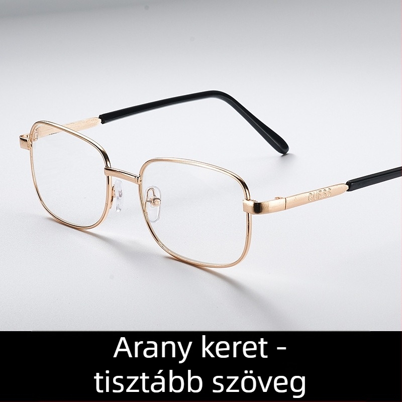 Magas felbontású olvasószemüveg kristályüveggel, összecsukható és hordozható.
