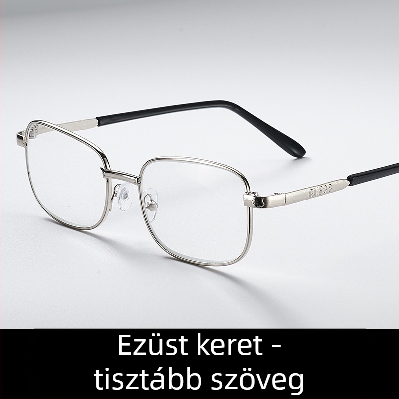 Magas felbontású olvasószemüveg kristályüveggel, összecsukható és hordozható.