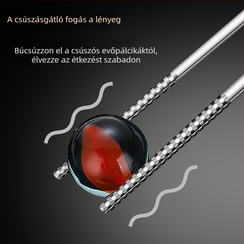 316 rozsdamentes acél evőpálca készlet otthoni használatra, személyenként egy pálca, családi étkezés, penészmentes, hőálló