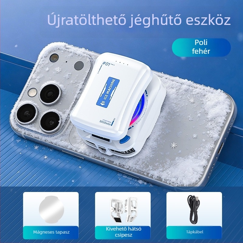 TH21 Akkumulátoros telefonhűtő, termoelektrikus modul, vezeték nélküli, 3000mAh, ultranagy üzemidő, digitális fagyasztási hőmérséklet kijelző