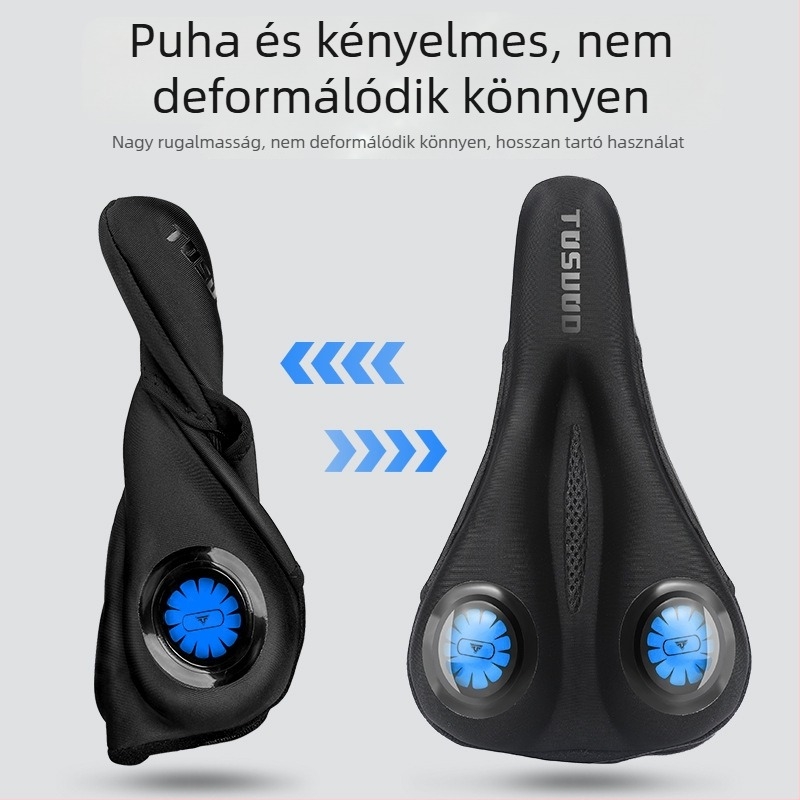 Kerékpárnyereg huzat szilikonból, vastag és rendkívül puha, gyorskioldóval, MTB-hez