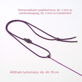 Új stílusú Ruyi csomó nyaklánc zsinór arany medálhoz, fonott félkész DIY nyakláncszín, állítható