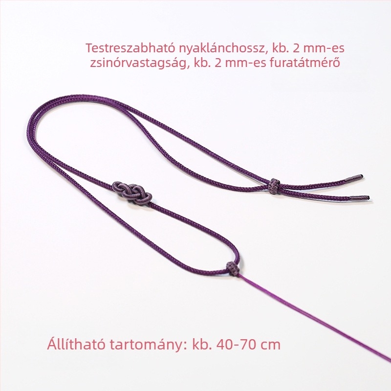 Új stílusú Ruyi csomó nyaklánc zsinór arany medálhoz, fonott félkész DIY nyakláncszín, állítható